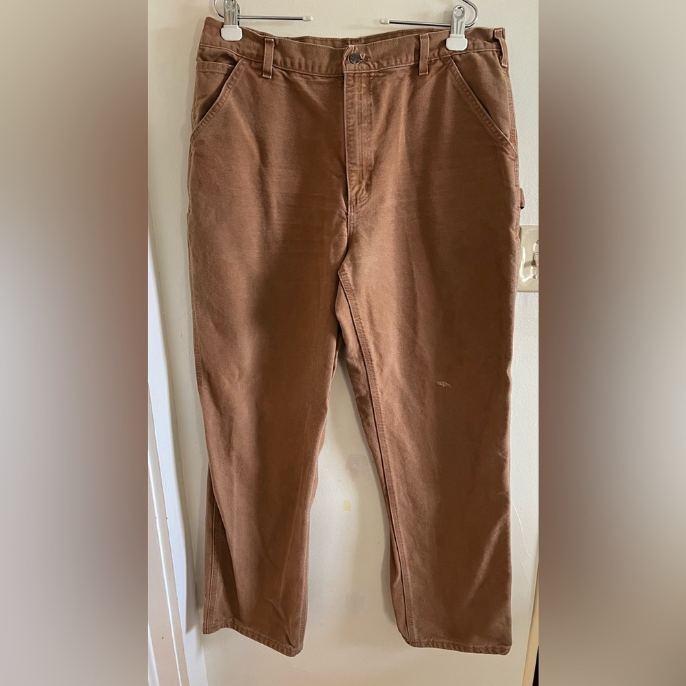 Carhartt Men's Tan 38 x 34 Vintage Duck Unlined Original Dungaree Work Pants